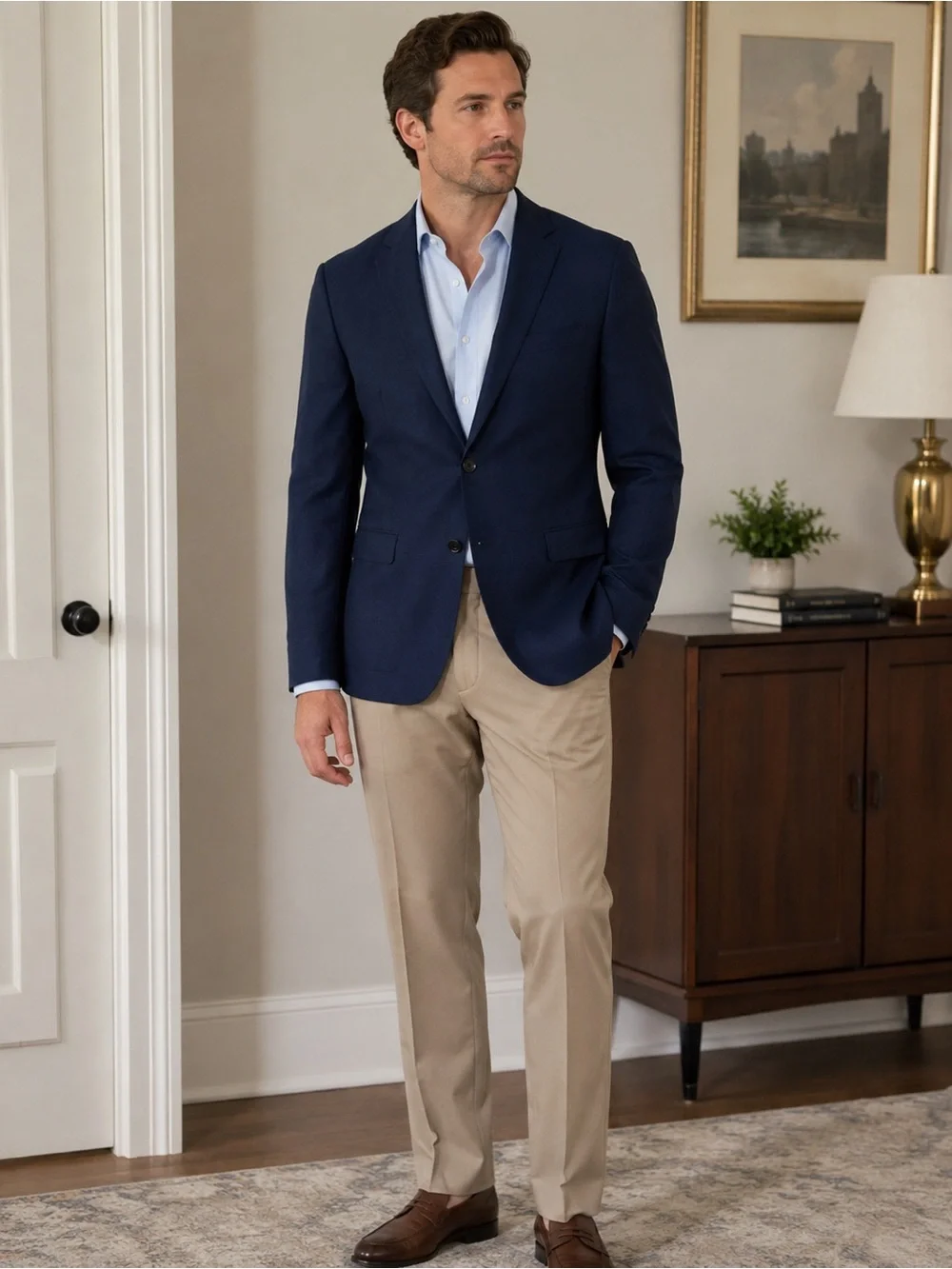 Ralph Lauren Navy Sport coat 46R